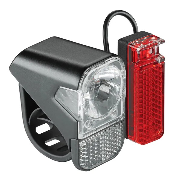 AXA Batterie-Beleuchtungsset Visto 10 Lux schwarz