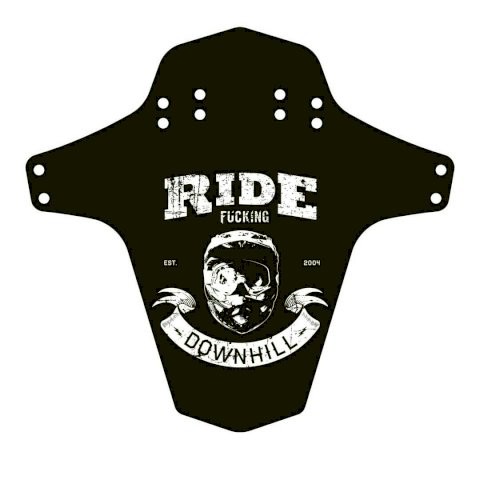 REVERSE Spritzschutz "Ride Fucking Downhill" schwarz / weiß