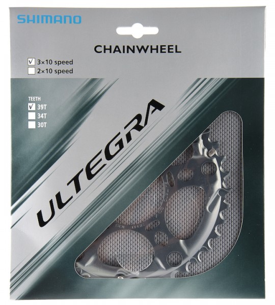 SHIMANO Kettenblatt Ultegra FC6703 39 Zähne | silber | Lochkreis: 130 mm