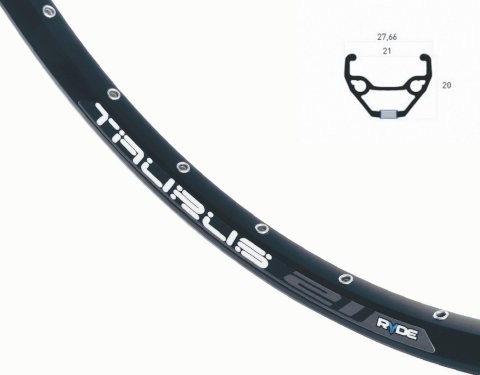 RYDE Hinterrad 27,5" Taurus Disc 584 x 21 | Laufradgröße: 27,5| Nabe: Shim FHQC500MSBZAQR 12-fach sc