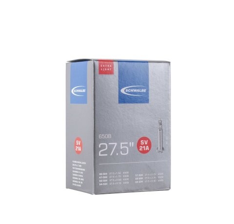 SCHWALBE Fahrradschlauch Extra Light/XX Light 27,5 Zoll | ETRTO: 40/62-584 | SV | Schwalbe Nr.: 21A