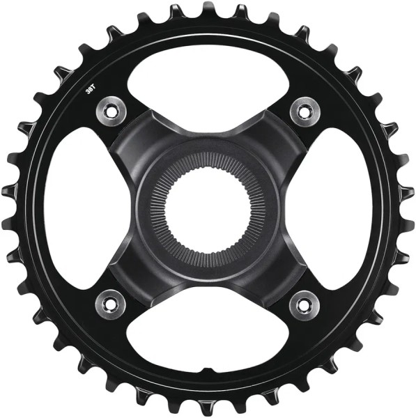 SHIMANO Kettenblatt SMCRE80 38 Zähne | schwarz | Lochkreis: 104 mm