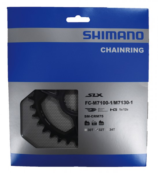 SHIMANO Kettenblatt SLX SMCRM75 30 Zähne | schwarz | Lochkreis: Direct Mount