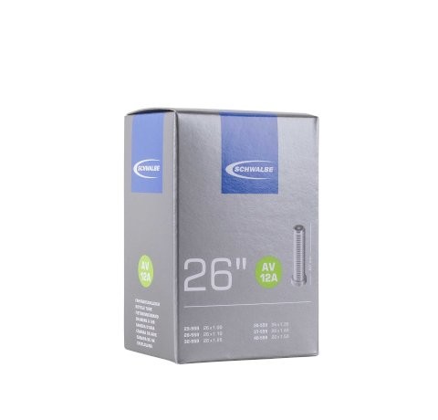 SCHWALBE Fahrradschlauch AV Ventil 26 Zoll | ETRTO: 25/40-559 | AV | Schwalbe Nr.: 12A | Ventilläng