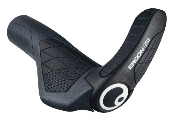 Ergon Lenkergriff GS3-L mit Bar Ends Grösse: L | schwarz | Rubber / Kunststoff | Ausführung: