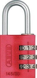 ABUS Zahlenschloss 145/30 rot Lock-Tag