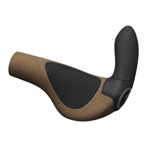 ERGON Lenkergriff GP3-L Evo Bio Kork mit Bar Ends kork / schwarz | Bio Kork | Ausführung: lang/lang