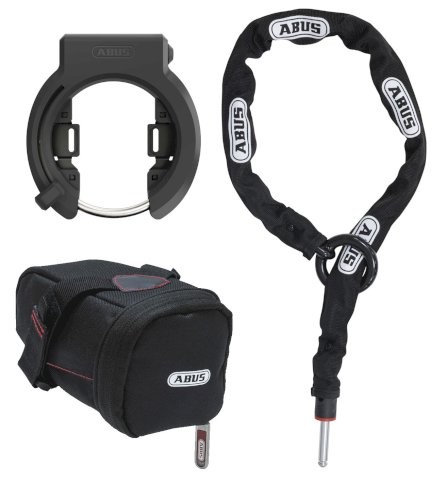 ABUS Rahmenschloss 6950M AM NR BK XPlus schwarz | Länge: 800 mm | Durchlauf: 77 mm
