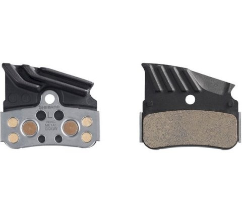 SHIMANO Scheibenbremsbeläge N04C mit Kühlrippen SB-Verpackung | Metall / Aluminium
