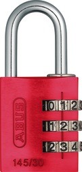 ABUS Zahlenschloss 145/30 rot B/DFNLI