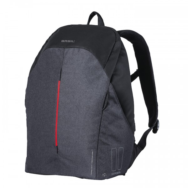 BASIL Rucksack Herren B-Safe Nordlicht Befestigung: Hook-On System | graphit schwarz