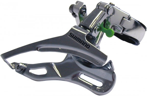 SHIMANO Umwerfer Altus/Acera FDM313 silber | Down Swing Schelle | Ausführung: 63-66 Grad | 7/8-fach