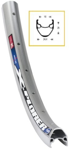 SCHÜRMANN Vorderrad 28" X-Plorer 622 x 19 | Laufradgröße: 28 | Nabe: Shim HBQC300AALPQR schwarz | Sc