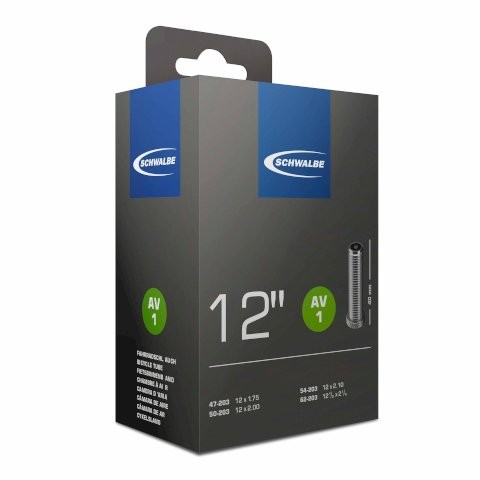SCHWALBE Fahrradschlauch AV Ventil 14 Zoll | ETRTO: 32/40-254 | AV | Schwalbe Nr.: 2C | Ventillänge