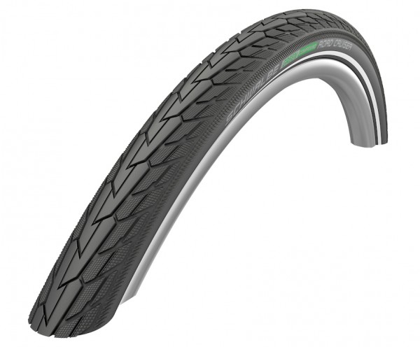 SCHWALBE Fahrradreifen Road Cruiser HS 484 20 Zoll | ETRTO: 47-406 | Draht | TwinSkin | schwarz Refl