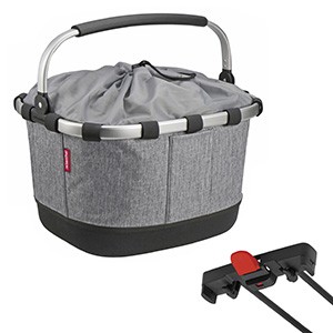 KLICKfix FAHRRADKORB CARRYBAG GT FÜR RACKTIME TWIST SILVER