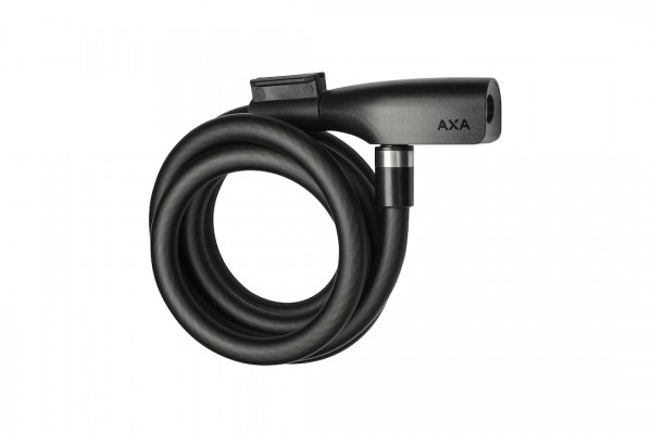 AXA Spiralkabelschloss Resolute mattschwarz | Länge: 1800 mm | Durchmesser: 12 mm