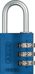 ABUS Zahlenschloss 145/30 blau Lock-Tag