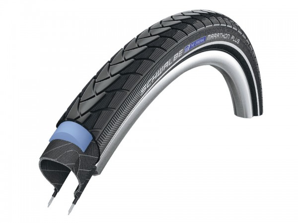 SCHWALBE Fahrradreifen Marathon Plus HS 440 28 Zoll | ETRTO: 40-635 | Draht | TwinSkin | schwarz Ref