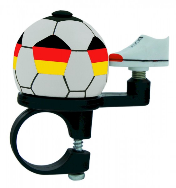 Fußball-Glocke Deutschland weiß | Motiv: Deutschland Fußball | Durchmesser: 38 mm