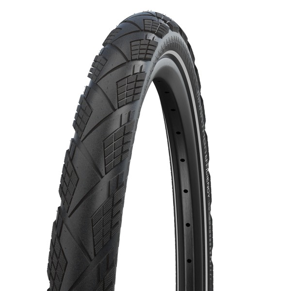 SCHWALBE Fahrradreifen Marathon Efficiency HS 617 27,5 Zoll | ETRTO: 55-584 | Falt | schwarz Reflex