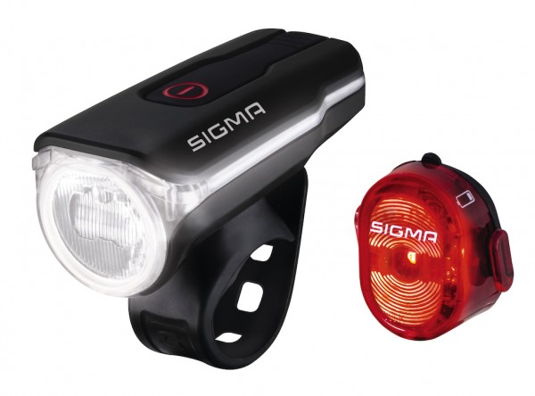 SIGMA LED Beleuchtungs Set Aura 60 USB+Nugget II inkl. Micro-USB-Ladekabel | Befestigung: Lenker | s
