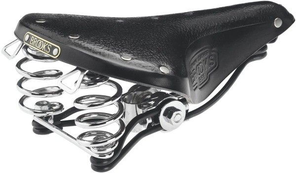 BROOKS Leder Sattel Unique B66 Herren | City / Trekking / Touring | Maße: 260 x 205 x 101 mm | schw