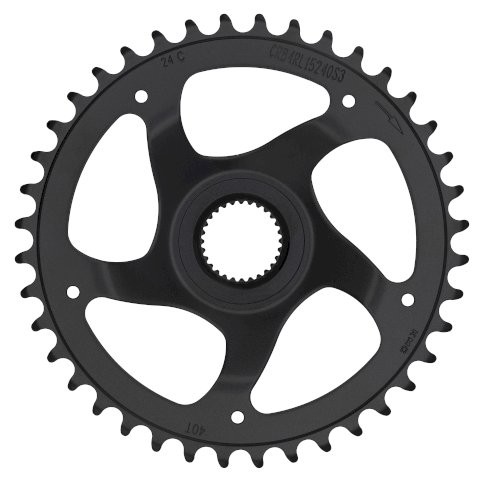 KMC Kettenblatt für Bosch Gen 4 38 Zähne | schwarz | Lochkreis: Direct Mount | Ausführung: 1/2 x 11/