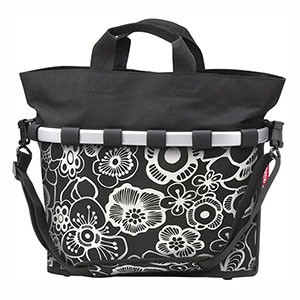 KLICKfix FAHRRADKORB BIKEBASKET OVAL M FLEUR SCHWARZ