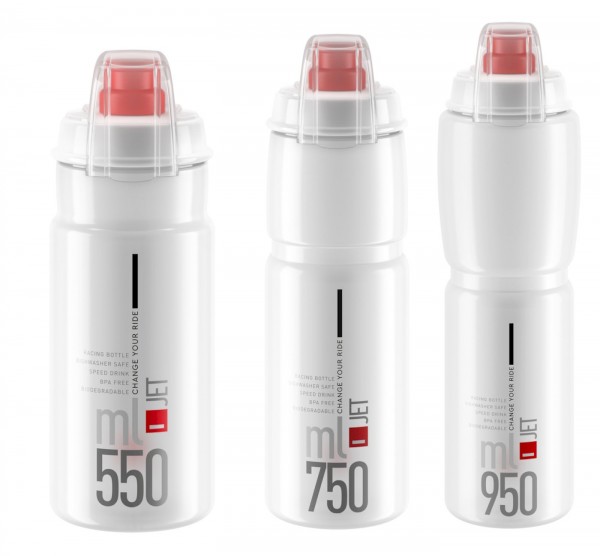 ELITE Trinkflasche JET Plus Inhalt: 550 ml | klar, rote Graphik