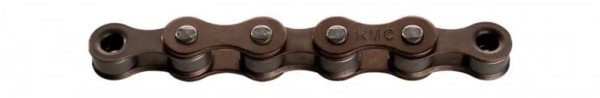 KMC Fahrrad Kette S1 Wide RB Kompatibilität: Nabenschaltung | Montageverpackung | braun | 112 Gliede