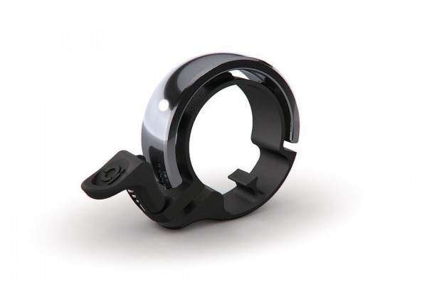 KNOG Glocke Oi Classic Large schwarz / silber poliert | Lenkerdurchmesser: 23,8 - 31,8 mm