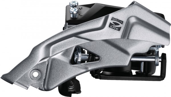 SHIMANO Umwerfer Altus FDM2000 silber | Top Swing Schelle | Ausführung: 66-69 Grad | 9-fach | Dual P