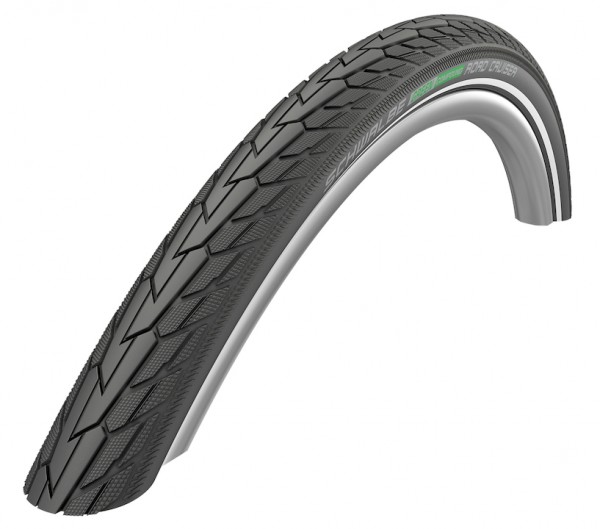 SCHWALBE Fahrradreifen Road Cruiser HS 484 26 Zoll | ETRTO: 47-559 | Draht | TwinSkin | schwarz Refl