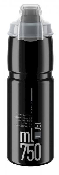 ELITE Trinkflasche JET Plus Inhalt: 750 ml | schwarz, graue Graphik