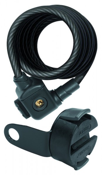 Fahrradschloss ABUS +Serie Spiralkabelschloss 8855/195 KF 9,5 mm schwarz matt 195 cm 9,5 mm,schwarz