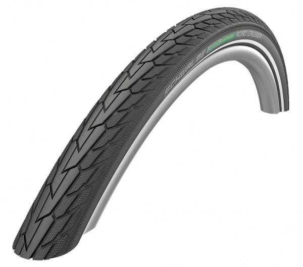 SCHWALBE Fahrradreifen Road Cruiser HS 484 28 Zoll | ETRTO: 37-622 | Draht | TwinSkin | schwarz Refl