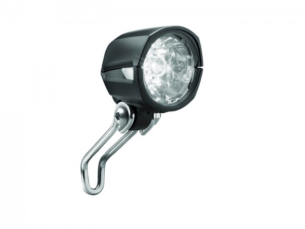 B&M Dynamo-LED-Scheinwerfer Lumotec Dopp N plus inkl. Halter und Ladekabel | schwarz | An-/Ausschalt