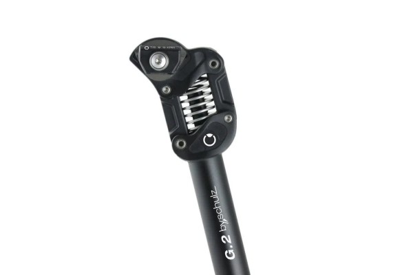 BY.SCHULZ Federsattelstütze Parallelogramm G.2 ST schwarz | Durchmesser: 34,9 mm | Max. Belastung: 1