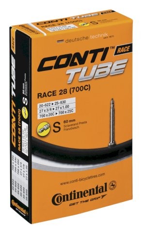 CONTINENTAL Fahrradschlauch SV Ventil 28 Zoll | ETRTO: 25/32-622/630 | SV | Ventillänge: 460 mm | R