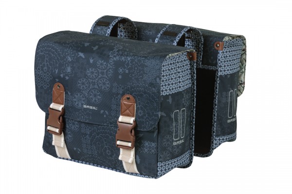 BASIL Doppelpacktasche Bohème Befestigung: Universal Bridge System | indigo blau