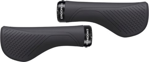 ERGON Lenkergriff GS1-L Evo schwarz / grau | LongLife-Gummi-Compounds | Ausführung: lang/lang