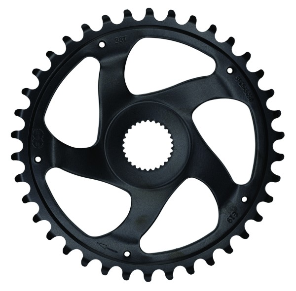 KMC Kettenblatt für Bosch E-Bike Gen 4 38 Zähne | schwarz | Lochkreis: Direct Mount | Ausführung: 1/