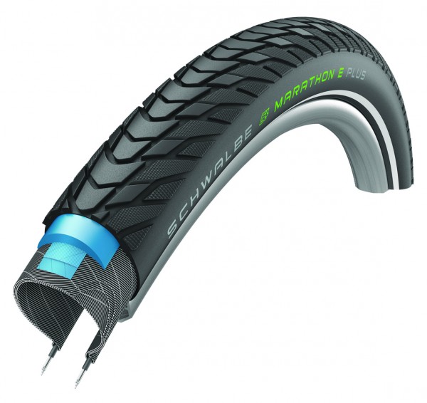 SCHWALBE Fahrradreifen Marathon E-Plus ADDIX HS498 27,5 Zoll | ETRTO: 50-584 | Draht | TwinSkin | sc