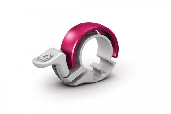 KNOG Glocke Oi Classic Small weiß / pink | Lenkerdurchmesser: 22,2 mm