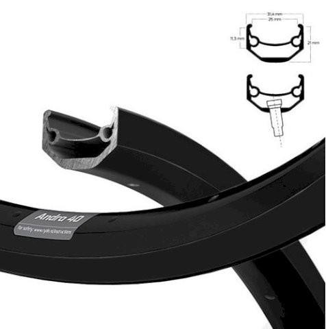 RYDE Hinterrad 28" Freilauf Alfine Andra 40 Disc 622 x 25 | Laufradgröße: 28 | Nabe: Shimano Alfine