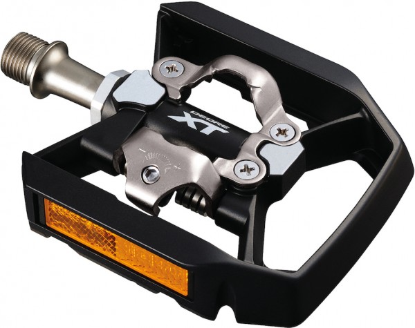 SHIMANO SPD Pedal Deore XT PDT8000 gedichtetes Kompaktlager | schwarz / silber | SB-Verpackung