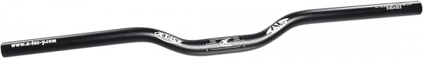 ERGOTEC MTB Lenker Riser 30 Lenkerklemmdurchmesser: 25,4 mm | Griffweite: 660 mm | AL 6061 T6 | schw