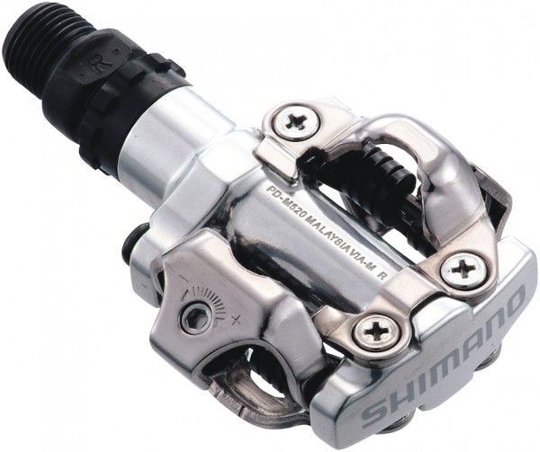 SHIMANO SPD Pedal PDM520 gedichtetes Kompaktlager | silber | SB-Verpackung