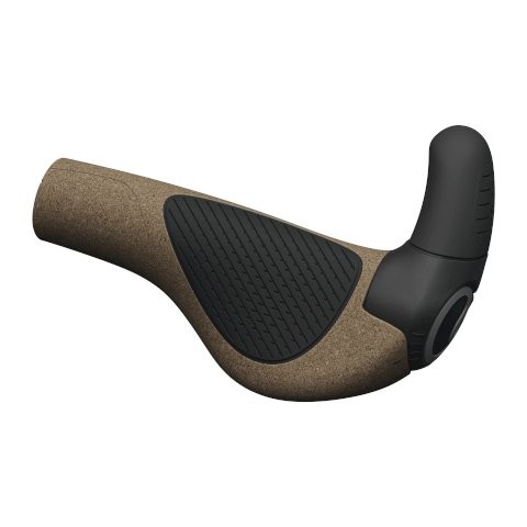 ERGON Lenkergriff GP2-S Evo Bio Kork mit Bar Ends kork / schwarz | Bio Kork | Ausführung: lang/lang